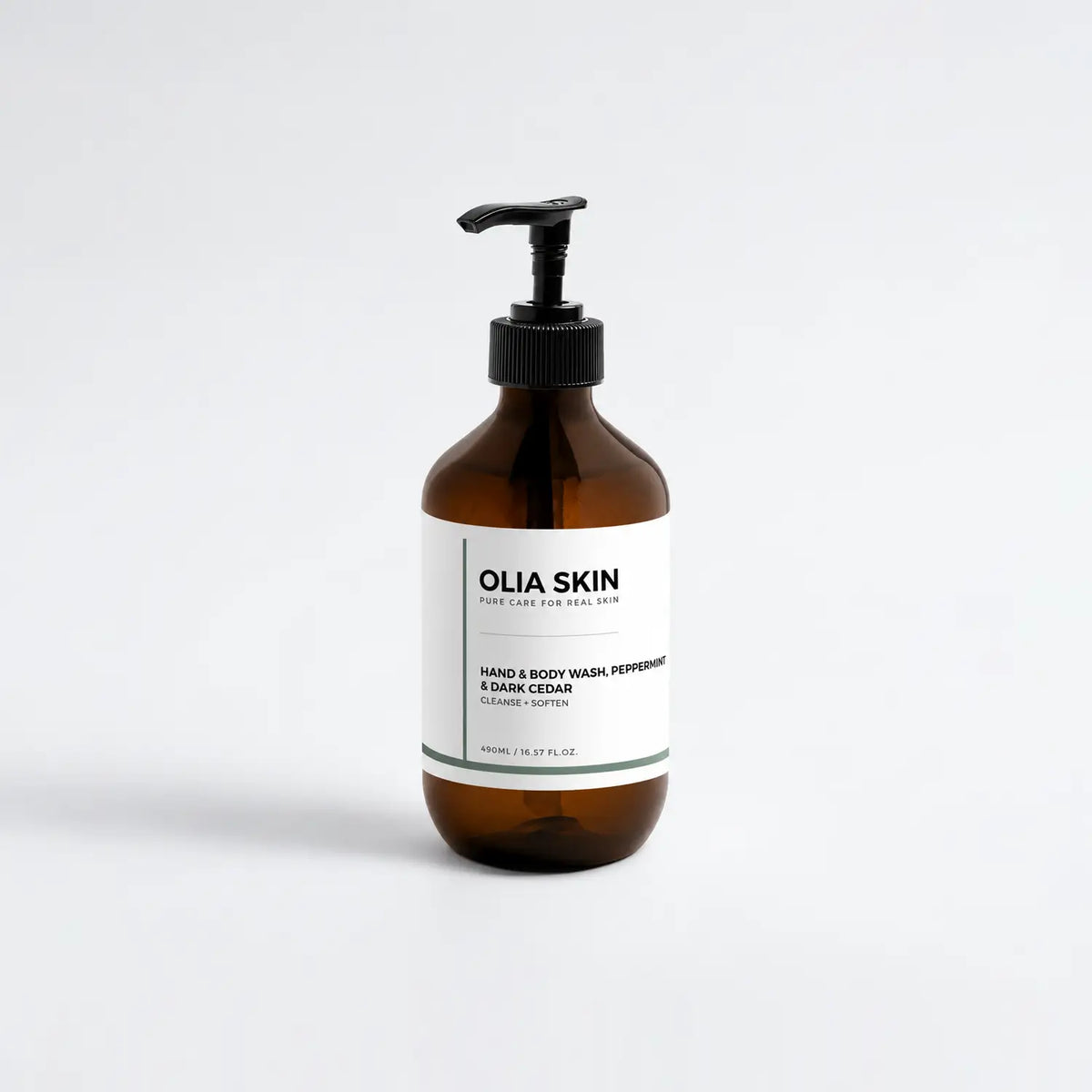 Hand & Body Wash, Peppermint & Dark Cedar