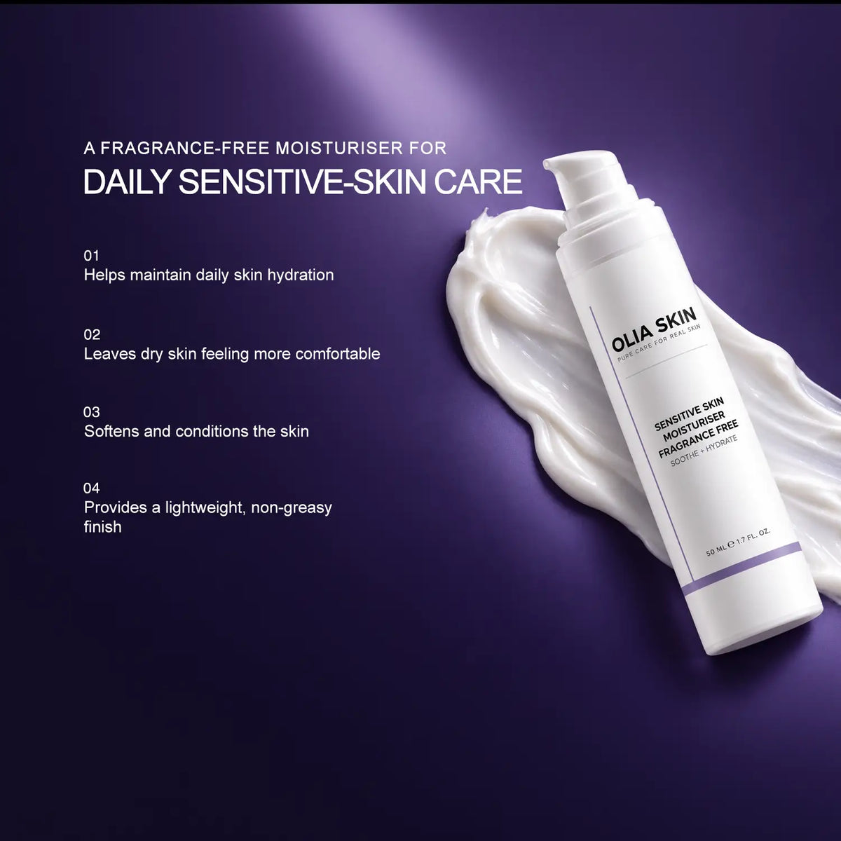 Sensitive Skin Moisturiser, Fragrance Free