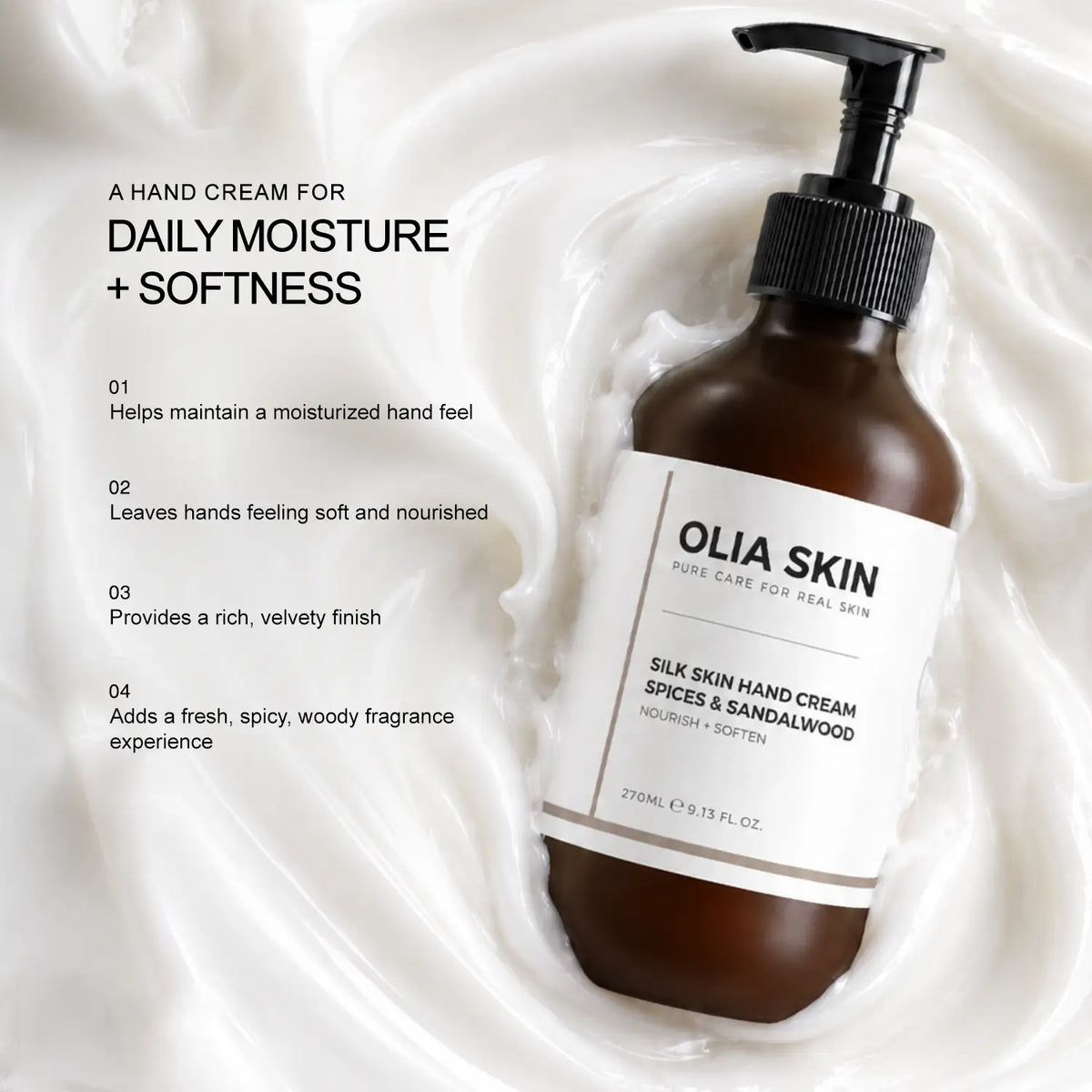 Silk Skin Hand Cream, Spices & Sandalwood