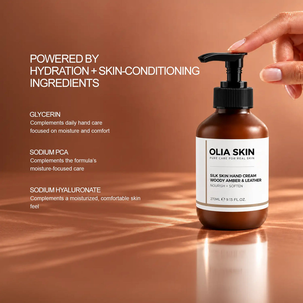 Silk Skin Hand Cream, Woody Amber & Leather