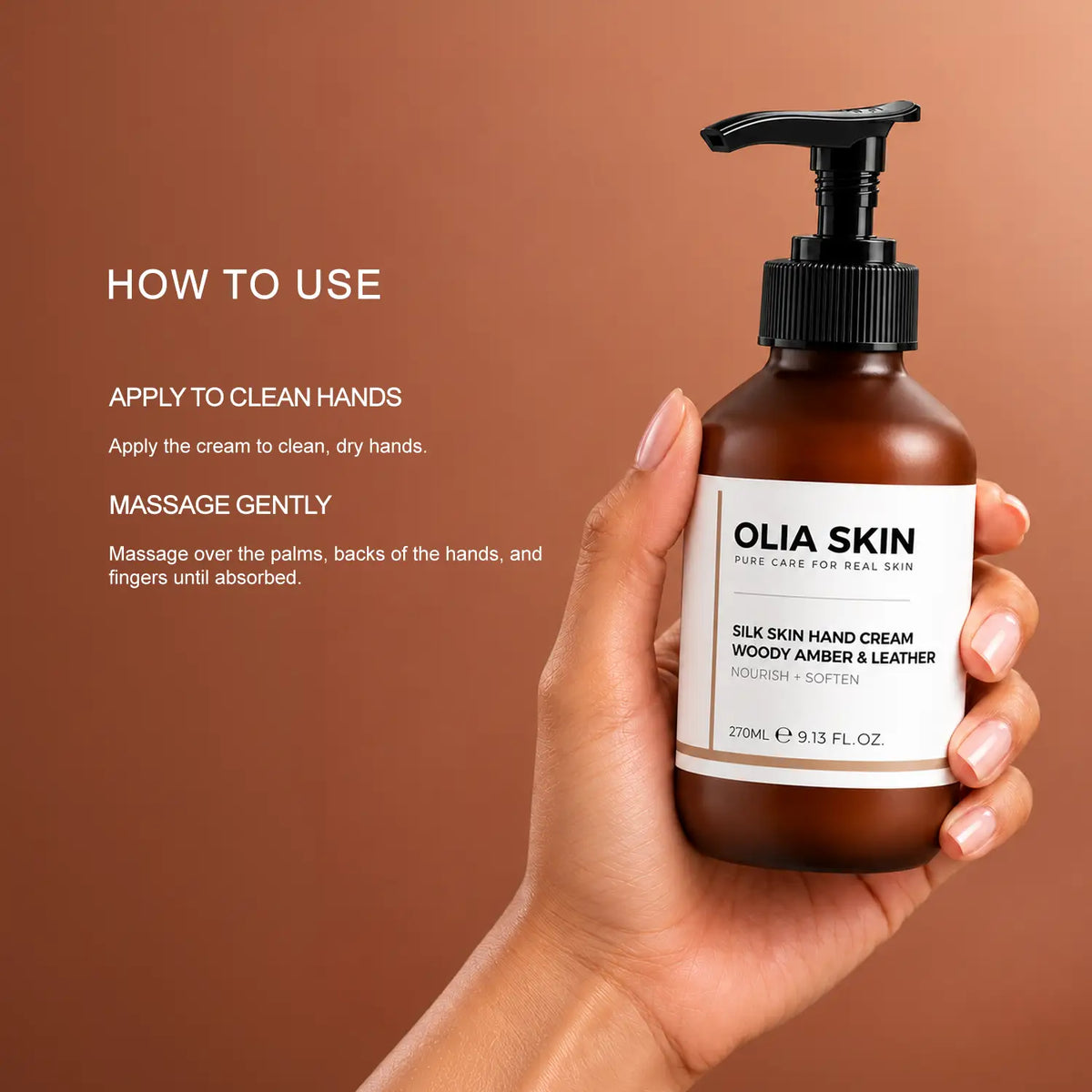 Silk Skin Hand Cream, Woody Amber & Leather
