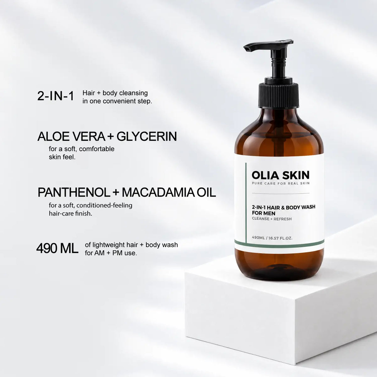 2-in-1 Hair & Body Wash for men