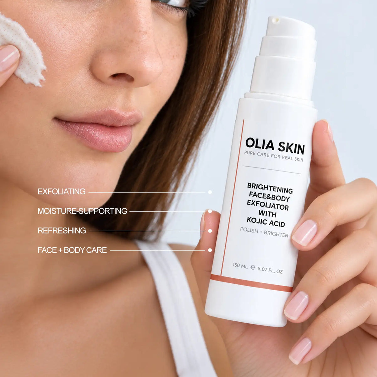 Brightening Face & Body Exfoliator with Kojic Acid