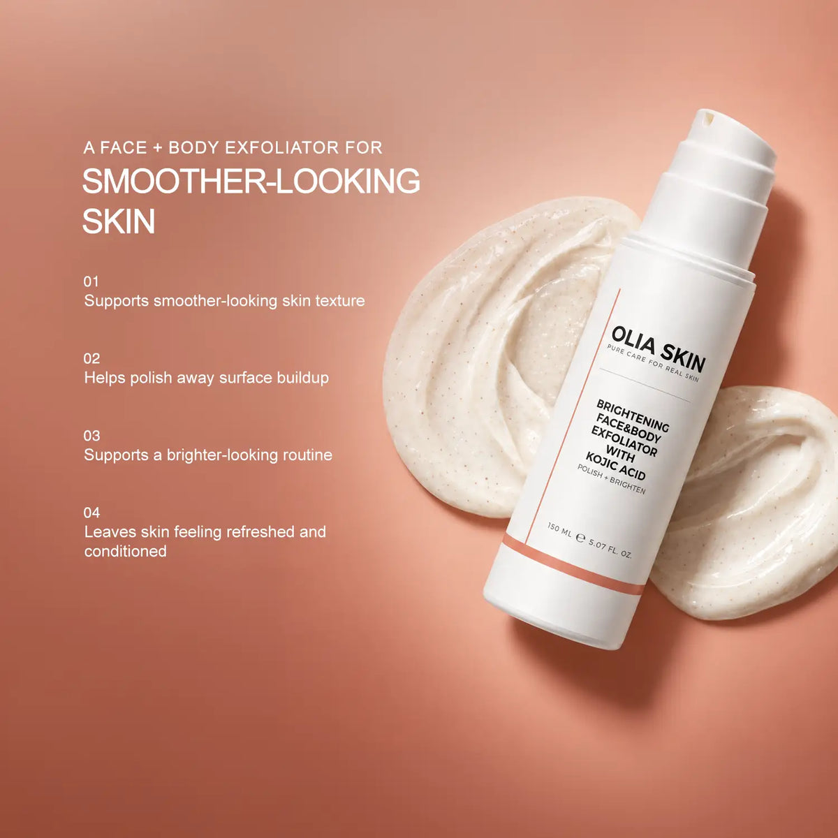 Brightening Face & Body Exfoliator with Kojic Acid