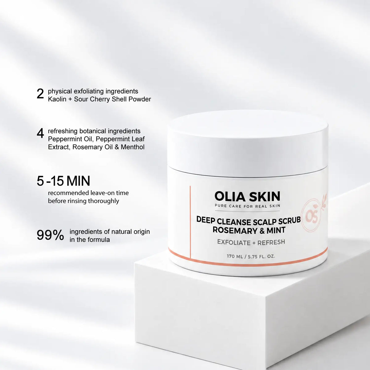Deep Cleanse Scalp Scrub, Rosemary & Mint