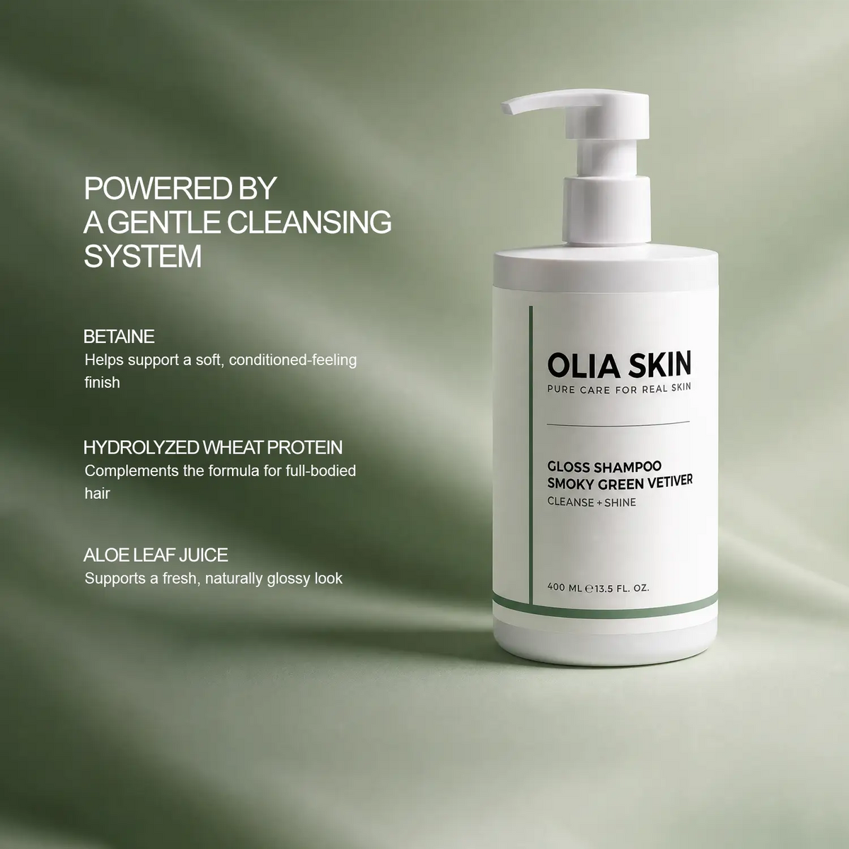 Gloss Shampoo, Smoky Green Vetiver