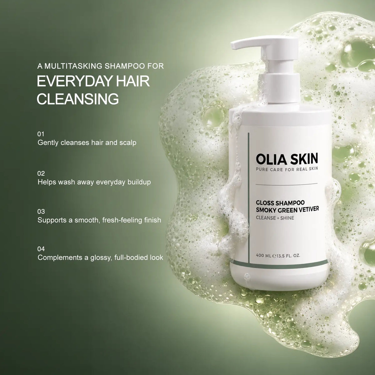 Gloss Shampoo, Smoky Green Vetiver