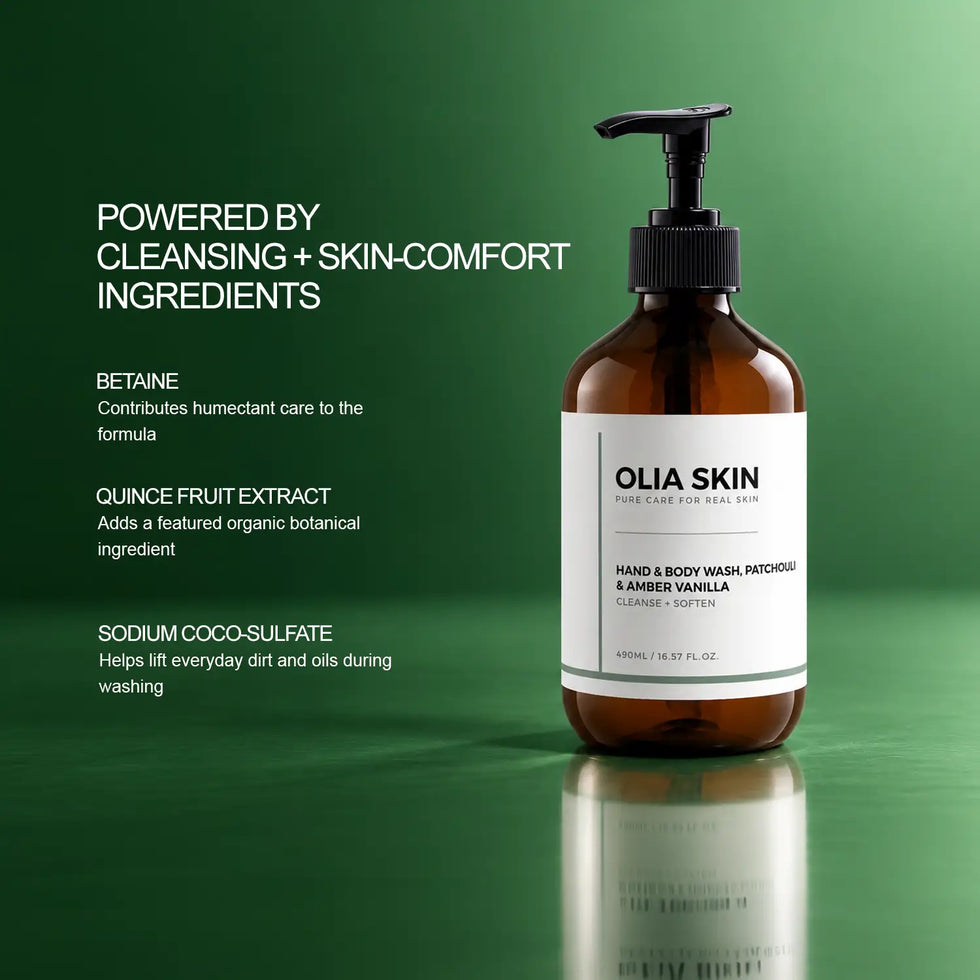 Hand & Body Wash, Patchouli & Amber Vanilla
