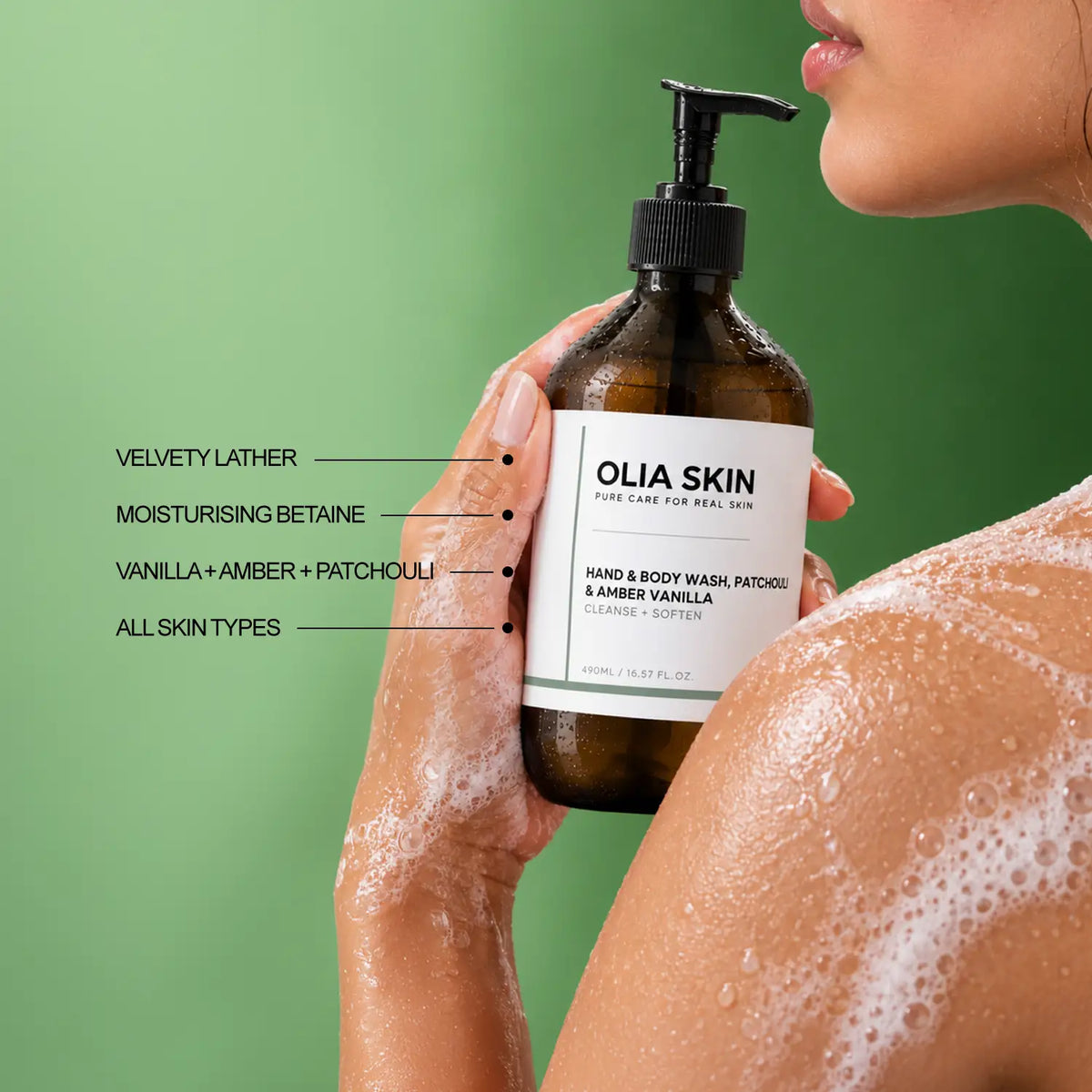 Hand & Body Wash, Patchouli & Amber Vanilla