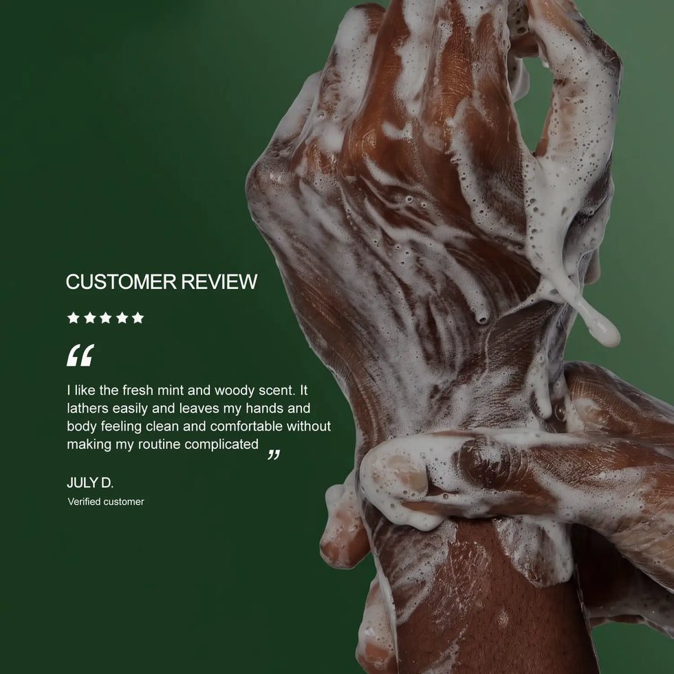 Hand & Body Wash, Peppermint & Dark Cedar