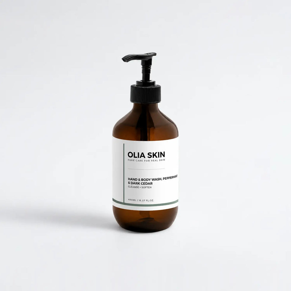 Hand & Body Wash, Peppermint & Dark Cedar