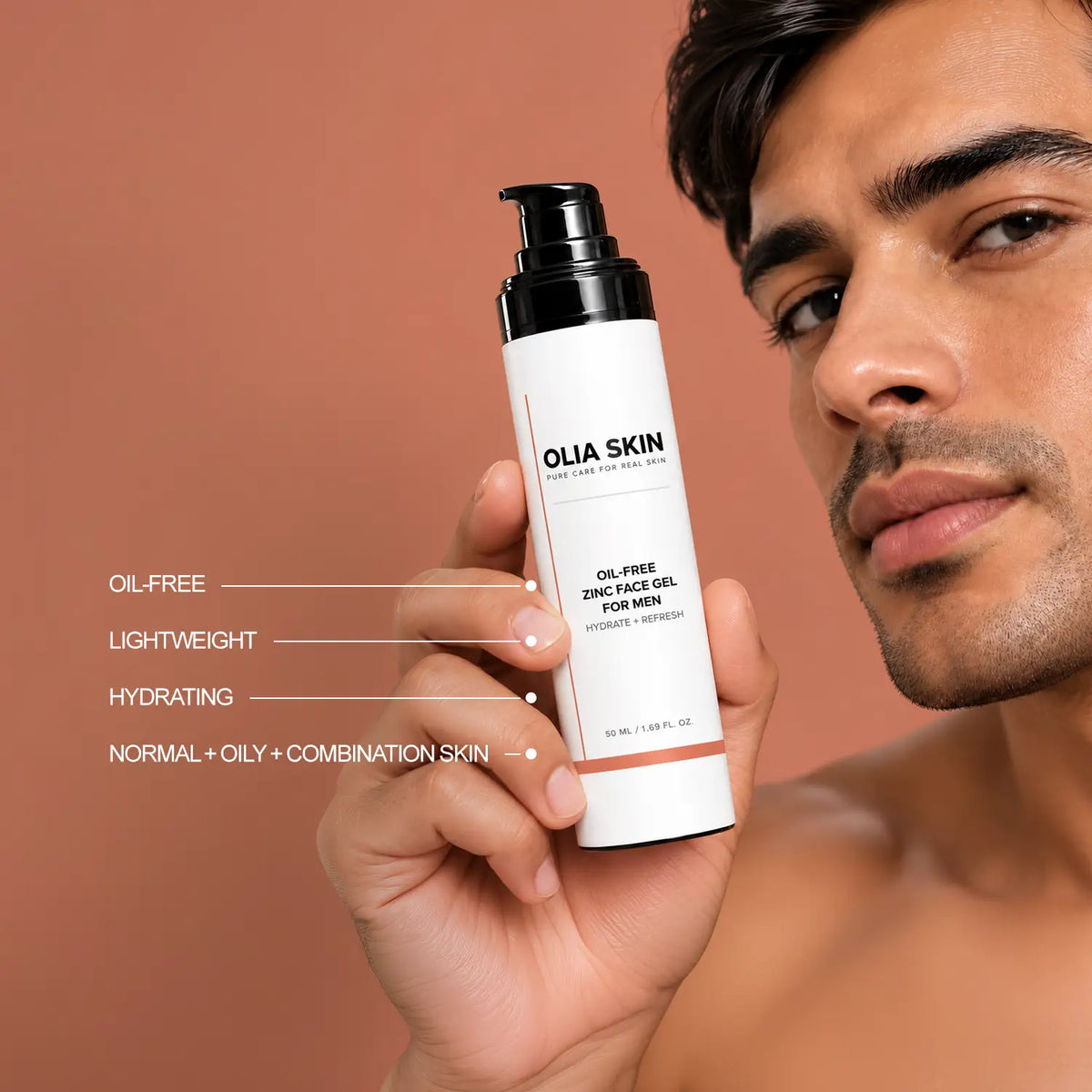Oil-Free Zinc Face Gel for Men