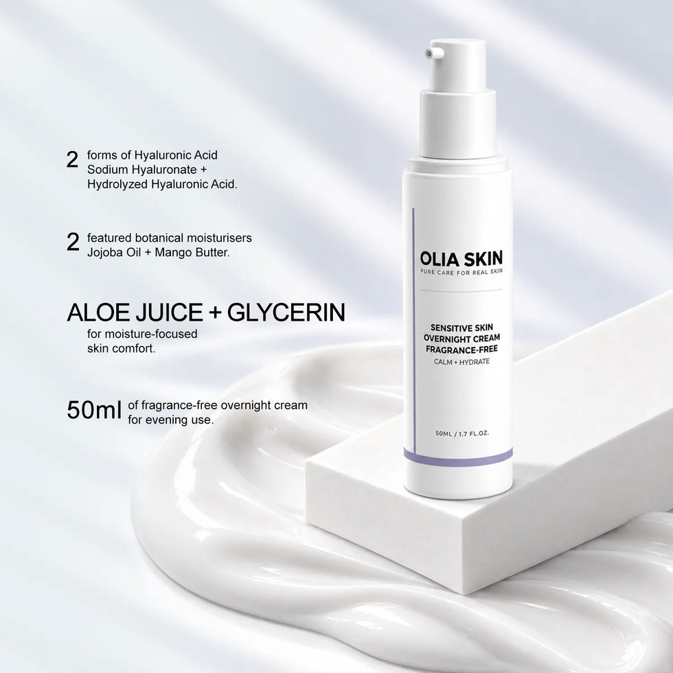 Sensitive Skin Overnight Cream, Fragrance Free