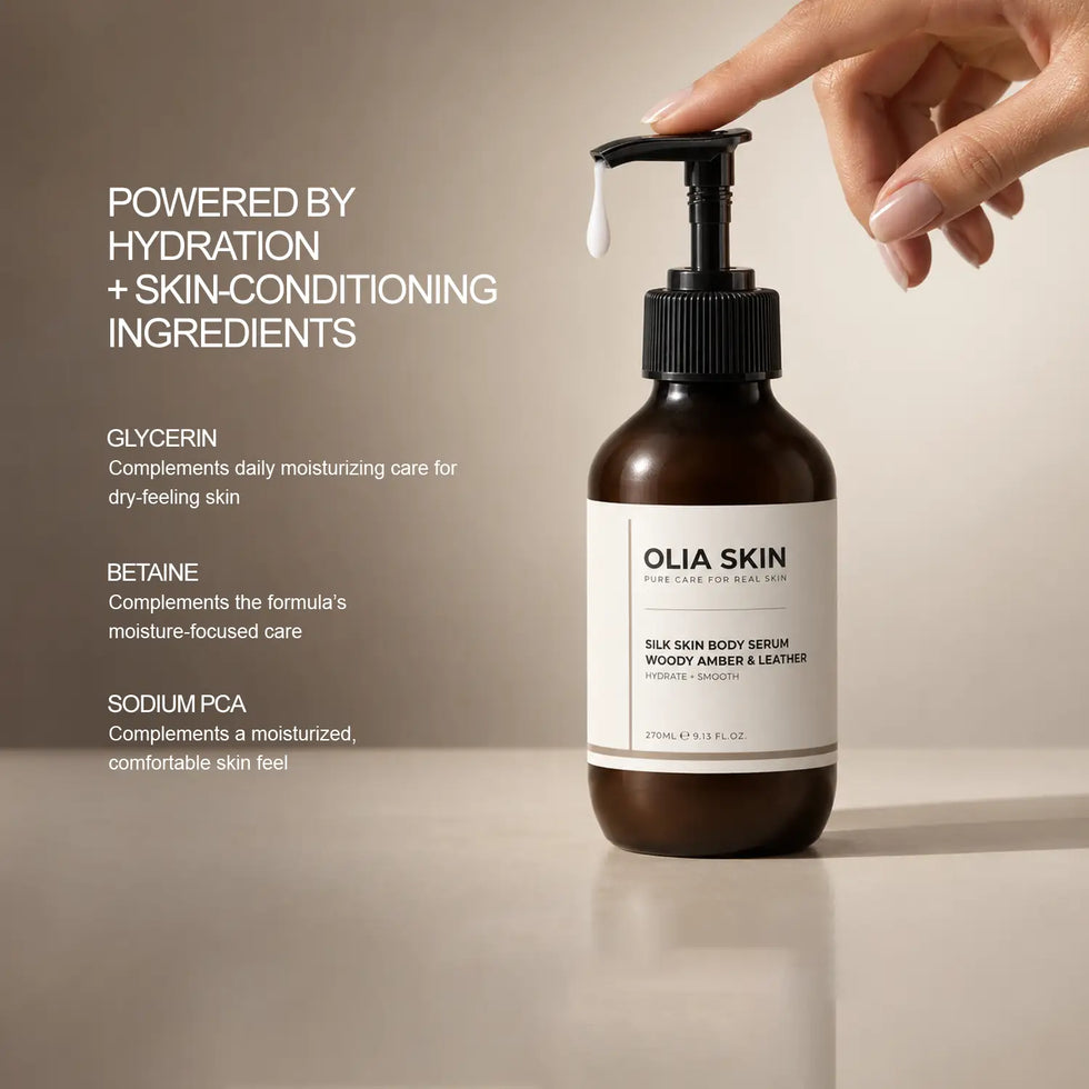 Silk Skin Body Serum, Woody Amber & Leather