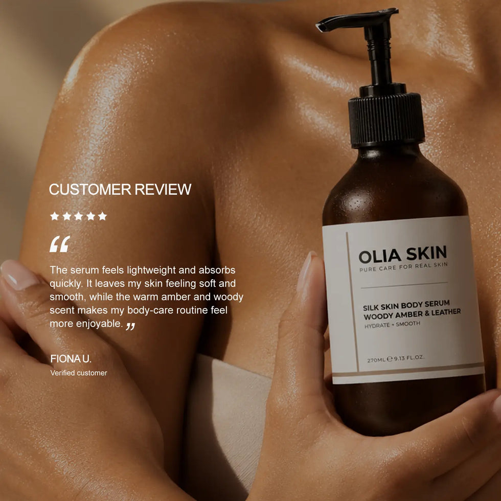 Silk Skin Body Serum, Woody Amber & Leather