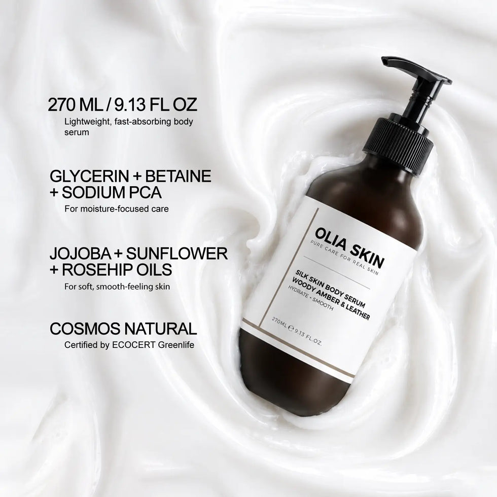 Silk Skin Body Serum, Woody Amber & Leather