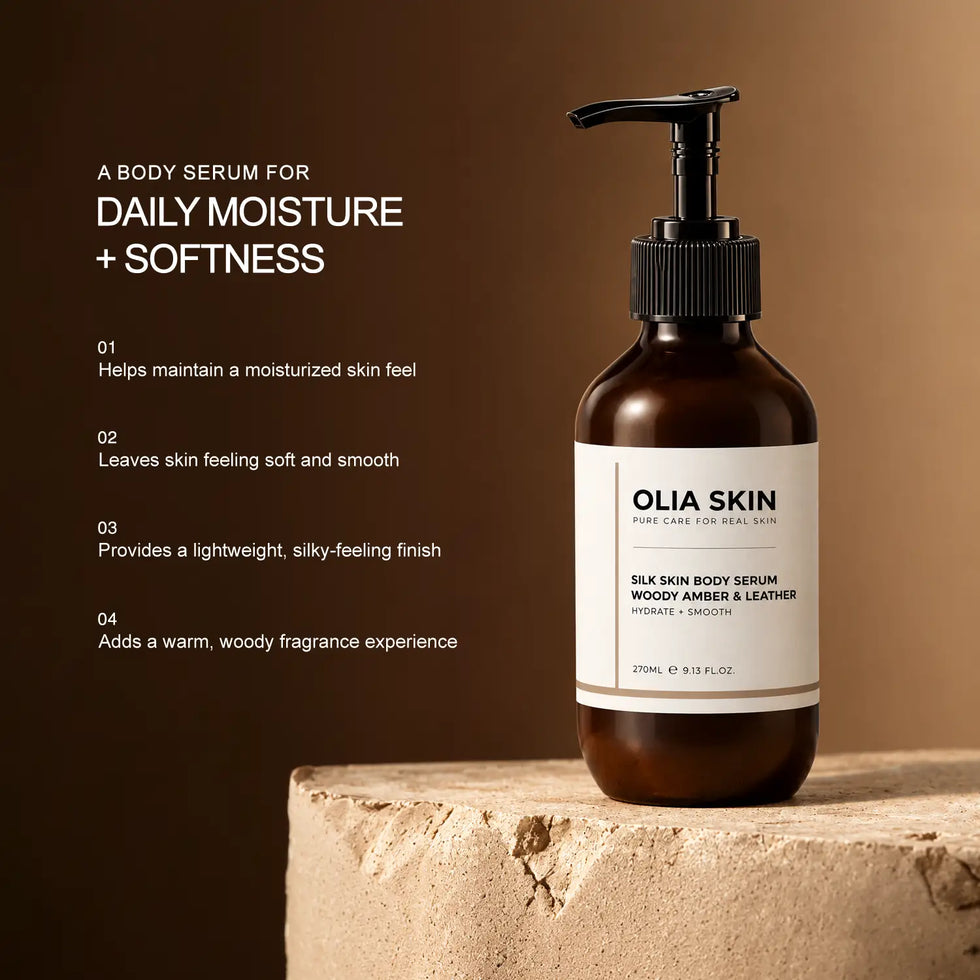 Silk Skin Body Serum, Woody Amber & Leather